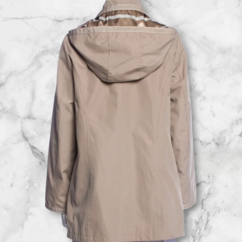 Dennis Basso Women's Tan Jacket W Removeable Hood